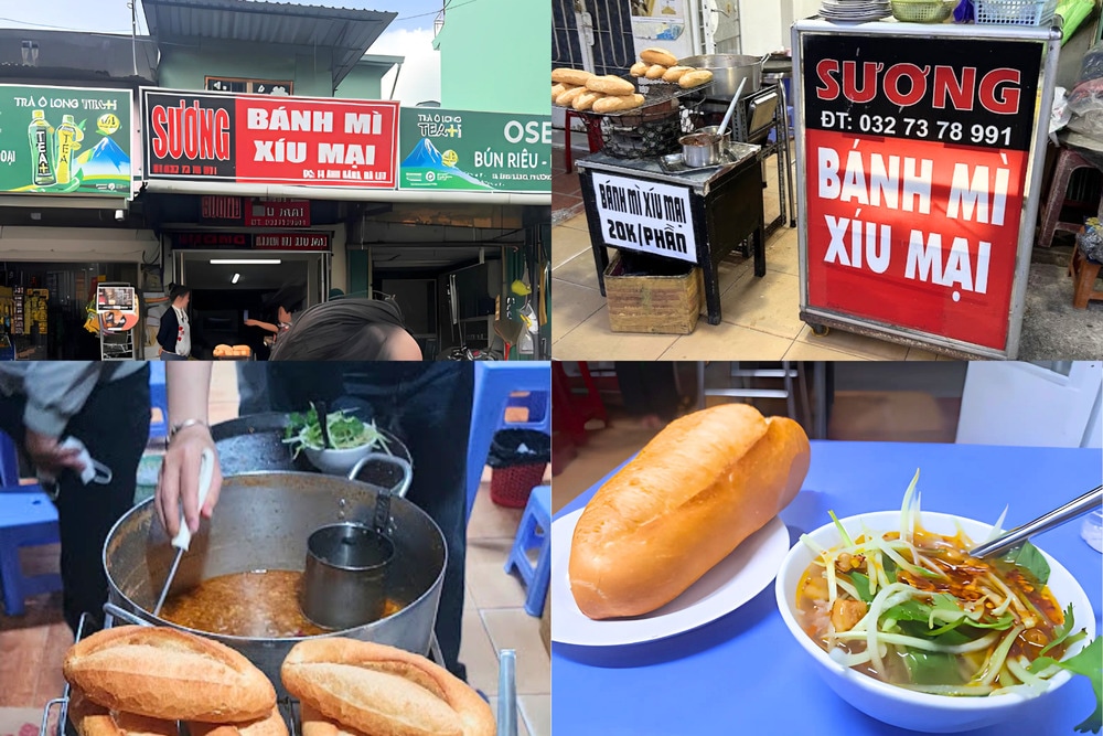 Bánh mì xíu mại Sương luôn nằm trong danh sách những quán ăn ngon ở Đà Lạt